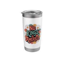 Retro 70s Protect Democracy No Kings In America Stainless Steel Insulated Tumbler