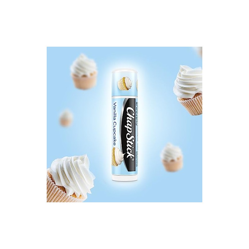 Bálsamo labial sabor vainilla favoritos, paquete de 3 de 0,15