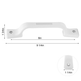 Grab Handle, 9.25in Plastic Grab Handle Entry Door Assist Bar White for RV Trailer Camper Motor Home Yacht