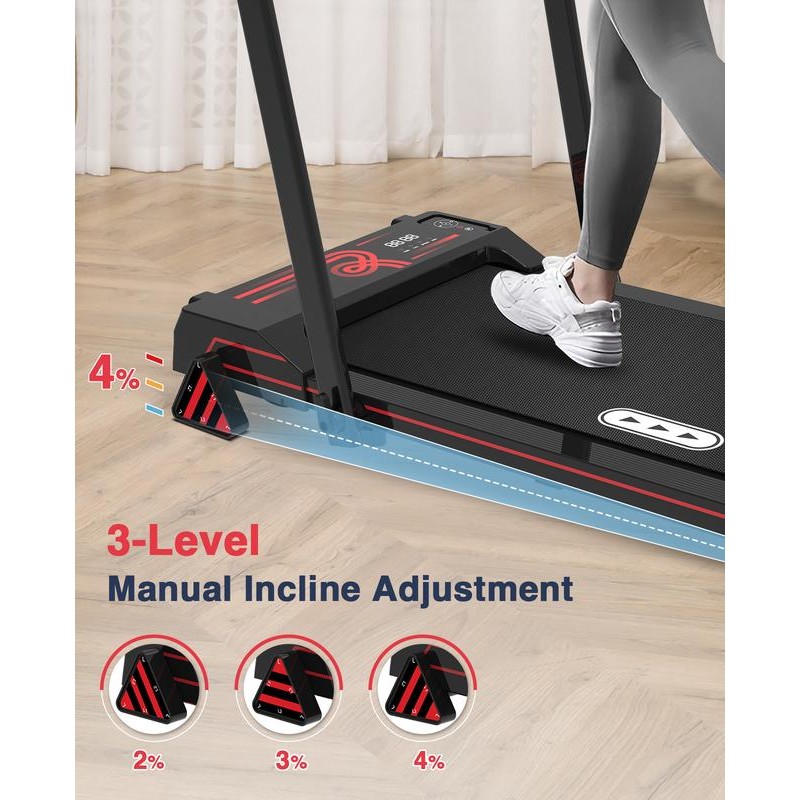 REDLIRO Walking Pad Treadmill with Incline - 2 in 1