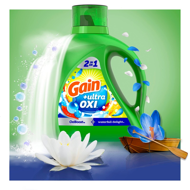 Gain Gain Ultra Oxi Liquid Laundry Detergent, 107 loads, 154