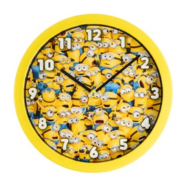 Accutime Kids Yellow Minions Wall Clock for Room Home Kitchen Bedroom Office School DMF3017