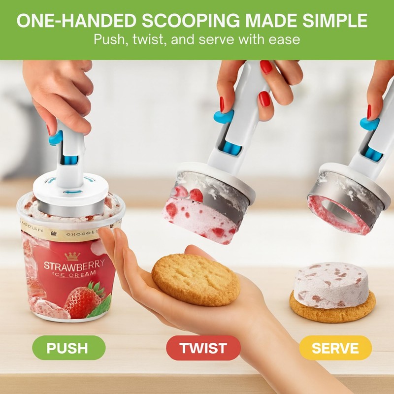 HOME NEATLY Ice Cream Scoop with Trigger, Unique Ice Cream