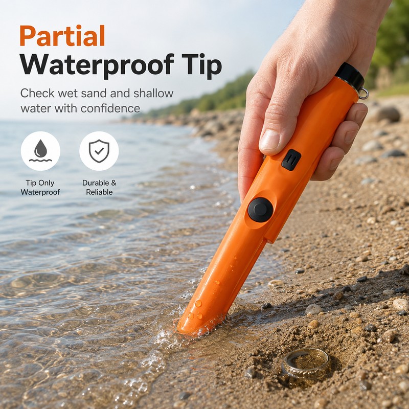 Handheld Metal Detector Pinpointer for Treasure Hunting – 360° Side