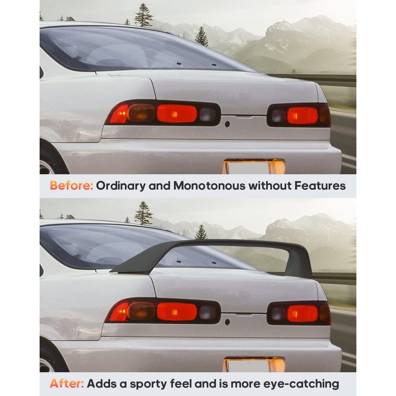 FINDAUTO ABS Car Spoiler Wing Body Kit Type-R Style Fit
