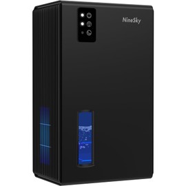 NineSky Dehumidifier, 1000 sq.ft Dehumidifiers for Home with 95oz Large Water Tank,Quiet Dehumidifier with 7-Color Ambient Light & Auto Shut Off, Dehumidifier for Basement, Bedroom, Bathroom (Black)