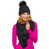 ELIMELI 16517 Women's Winter Hat Warm Knitted Hat with Bobble