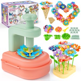 Jofuni DIY Flower Bouquet Kit for Girls – Arts and Crafts for Kids Ages 4-8, Fabric Flower Making Kit for Kids, STEM Toys for 5+ Year Old, Birthday Gifts for 4 5 6 7 8 Year Old Girls