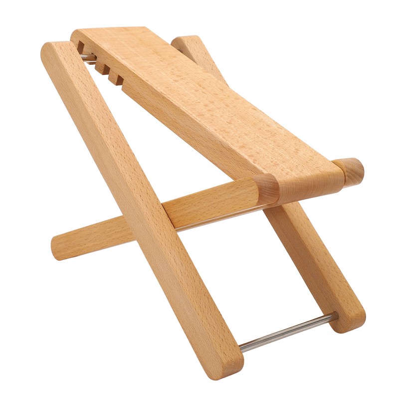 Guitar Foot Rest Adjustable Height 4 Position Foldable Solid Wood