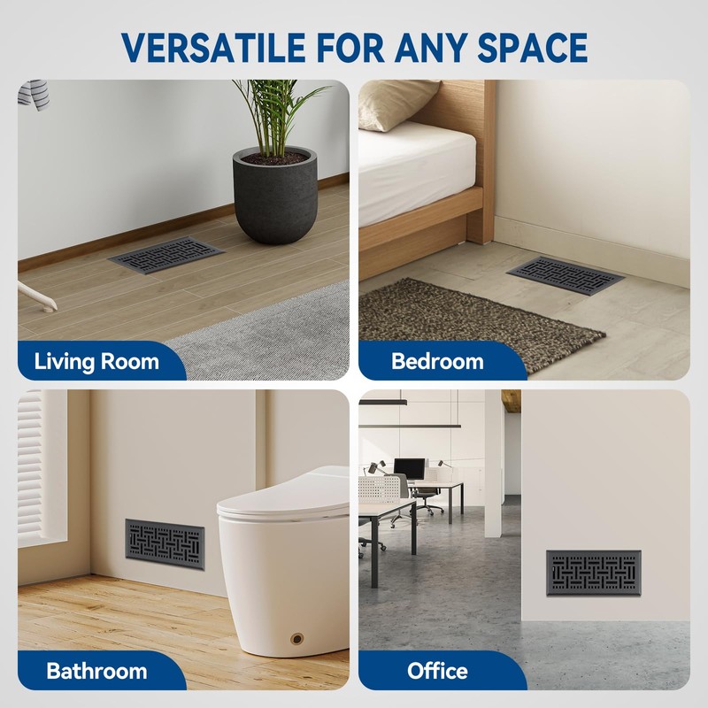 Ventyun Floor Register 4x10 Inches - Heavy Duty Walkable Steel