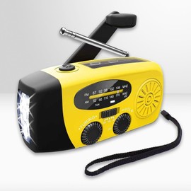 ARIAKE Disaster Prevention Radio, Multi-functional Radio, Hand Crank, Flashlight, AM/FM, Portable Radio, SOS Alert, Emergency Countermeasure for Typhoons, Earthquakes, Tsunamis, Power Outages, Radio,