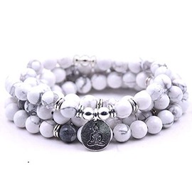 Self-Discovery Natural 108 Beads Mala Bracelet Necklace Jewelry Meditation Yoga Charm, Stone, Stone