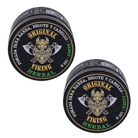 Pomada Herbal 2 Pack – Pomada para Cabello Hombre Fijación Media con Aroma Natural Herbal | Modelado Preciso y Duradero | Para Cabello y Barba | Vegano, Sin Parabenos, Origen Natural | 2 x 120g (240g)