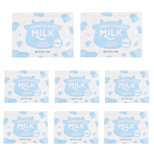 8PCS Hydrogel Eye Patch, 6g Moisturizing Milk Single Eye Mask