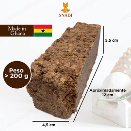 200 g | Black Organic Soap from Africa | 100% Pure and Handmade from Africa (Ghana) | Hand Cut and Packed | Natural Hair and Body Hygiene