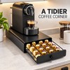 40-Pod Coffee Capsule Storage Drawer for Nespresso OriginalLine, Metal Countertop