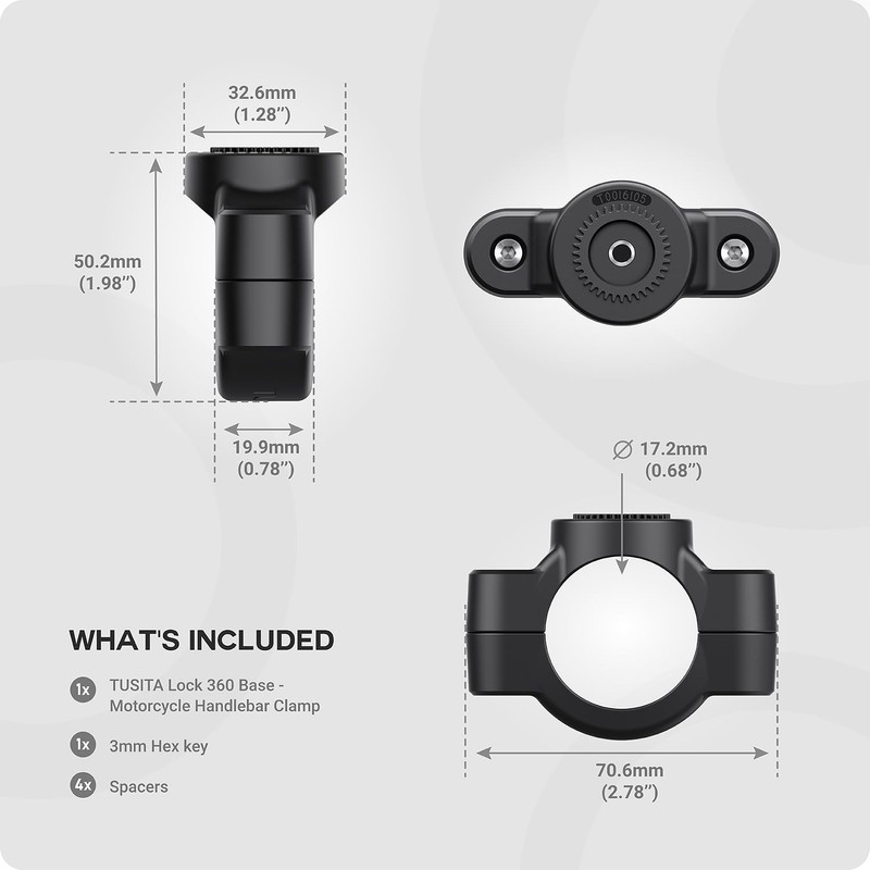 TUSITA Lock 360 Base Motorcycle Handlebar Clamp