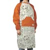 Small snail Unisex Artist Apron Cotton Floral Sleeved Apron for