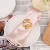 Gosknor 12pcs Gold Wheat Napkin Rings, Leaf Shaped Metal Cloth