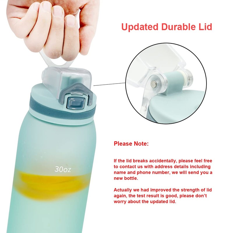 Teentumn Time Marker Water Bottle Gym, 30oz Large Durable Bottle