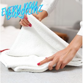 EDB Set of 6 Pack Guest Towels 100% Egyptian Cotton Quick Dry Highly Absorbent 600-GSM Super Soft Premium Hotel Quality 30 x 50 cm (White)