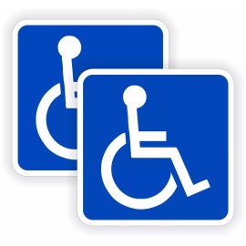 Unbranded 2X Handicap Parking Symbol Vinyl Stickers Decals Disabled Handicapped Sign Logo - 4-inch