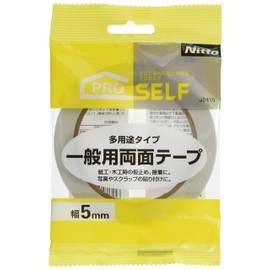 Nitoms PROSELF J0410 Double Sided Tape for General Use, 0.2 inch (5 mm x 20 m), White