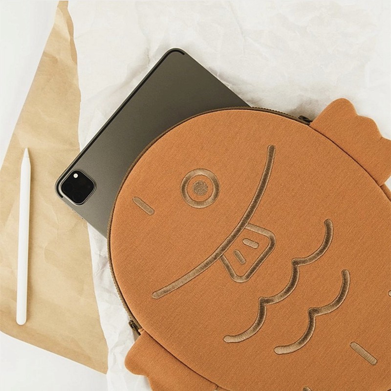 Tablet Storage Bag Cute Taiyaki Appearance Tablet Sleeve Bag Shock