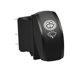 Windshield Washer Wiper Momentary Rocker Switch 6PIN DPDT (ON) ON Off 3 Positions Waterproof 12V Led Light for Car Boat Dashboard Accessories (Blue)