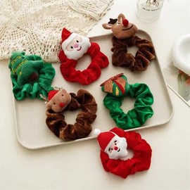 Christmas Character Fuzzy Headband Santa Claus Hair Accessory Free Size/NO.1 15ea