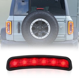 FIERYRED 3rd Brake Light for Ford Bronco 2021 2022 2023 2024 Accessories, Waterproof LED High Mount Stop Smoked Third Brake Light Stop Lamp