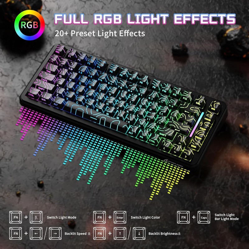 ATTACK SHARK X82 PRO HE Wireless Rapid Trigger RGB Mechanical