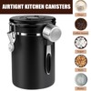 Nizirioo 1.8 L Coffee Canister Airtight Stainless Steel Coffee Canisters