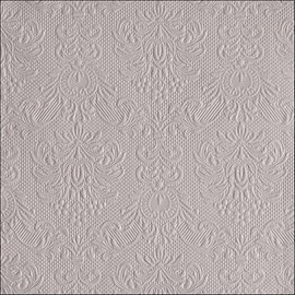Ambiente Serviettes Lunch/Party 33 x 33 cm Stone – Ideal Gift, Wedding/Baptism/, Embossed Elegance