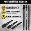 11-Piece Impact Socket Adapter Set, 1/4-Inch Hex Shank, 1/4" 3/8"