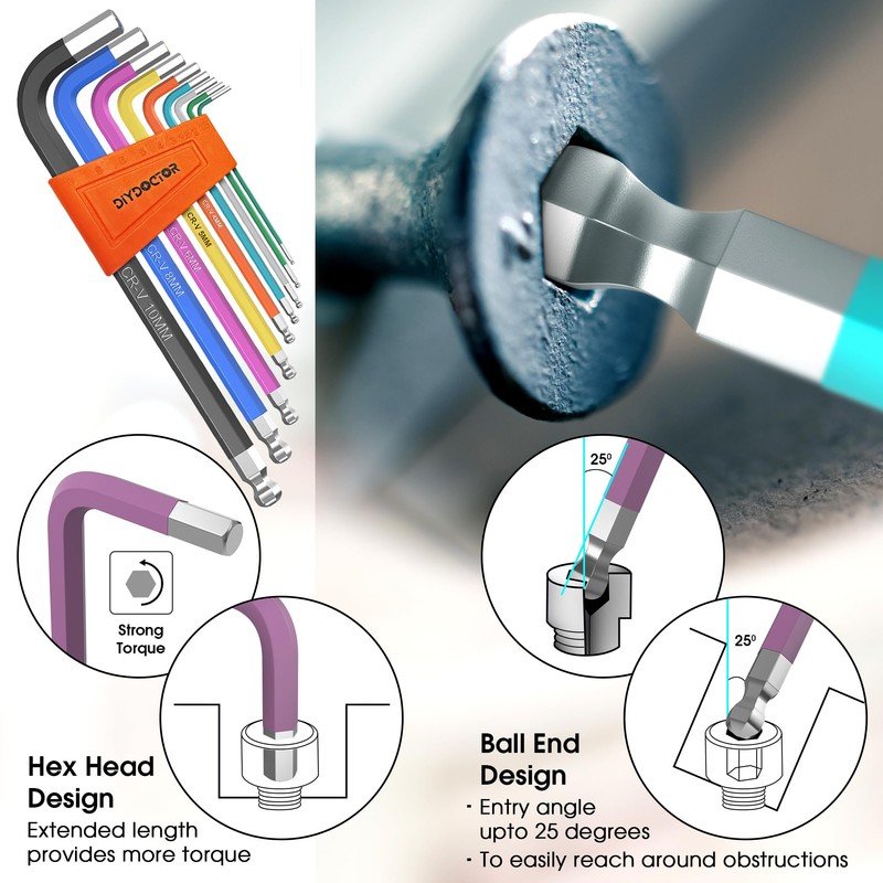 DIY Doctor Hex Allen Key Set (9 Pieces) - Ranges