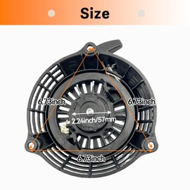 Automost GCV160 Pull Start Assembly with Sticker Recoil Starter for Honda GCV135 GCV160 Lawn Mower Pressure Washer Engine Parts Pull Cord Replacement (Black)