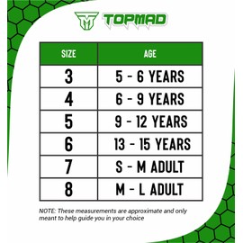 TOPMAD Goalkeeper Gloves (Green, Size 8 suitable for Adult (M/L))