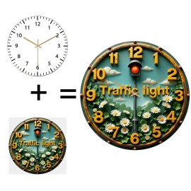 30cm Diameter Glass Wall Clock with Diamond-Cut Hands for Added Sparklesheet size: 12 in, color: White