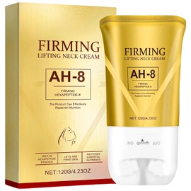 AH-8 Neck Firming Cream with Double Roller Massage - Tighten and Lift Sagging Skin, Improve Wrinkles and Double Chin - Skin Tightening Cream Body for Firm - 120g
