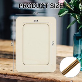 RYKOMO Picture Frame, 20 Pcs Unfinished Wood 7.5 x 5.5 inch, DIY Wooden Frames for 4 x 6 in Photos, Crafts, Decorate