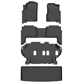 for Nissan Armada/Infiniti QX80 Floor Mats 2019-2024,Car Mats for Nissan Armada/Infiniti QX80 8 Seats(Bench Seat) All Weather Floor Mats Cargo Liner Accessories Rubber Car Mat