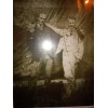 Outlaws Frank and Jesse James sepia tone print, outlaws laughing
