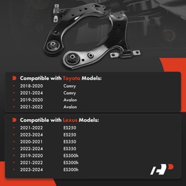 A-Premium 2 x Front Lower Control Arm, with Ball Joint & Bushing, Compatible with Toyota Camry 2018-2024, Avalon 2019-2022 & Lexus ES250 2021-2024, ES300h 2019-2024, ES350 2020-2024