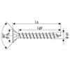 Spax 4CUT 1191010350155 Universal Screw, Countersunk, T-Star Plus, Fully Threaded,