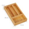 Relaxdays Bamboo Drawer Organiser 4 Compartments H 4 x W