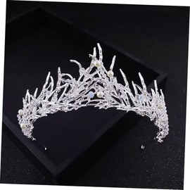 FOMIYES 2pcs Baroque Crown Rhinestone Headwear Vintage Tiara Bridal Accessory Wedding Hairband