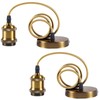 Sevenpers Light Fittings Ceilings, 2 Pack E27 Vintage Pendant Light
