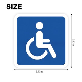 FALVFUN Car Handicap Parking Sign, 2PCS Reflective Magnetic Vehicle Disabled Parking Access Symbol Sticker, Waterproof Automotive Handicap Stop Signs, Universal for SUV RV Truck (Square)