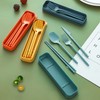 Camping Utensil Set, Reusable Utensils Set with Case, Plastic Cutlery